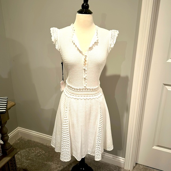 White Knit Sweater dress by RED Valentino - Picture 1 of 8